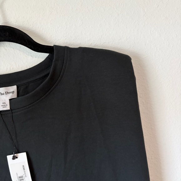 Women’s The Drop Black Sleeveless Midi Dress  Size XXL - Padded Shoulder Stretch - Picture 3 of 5